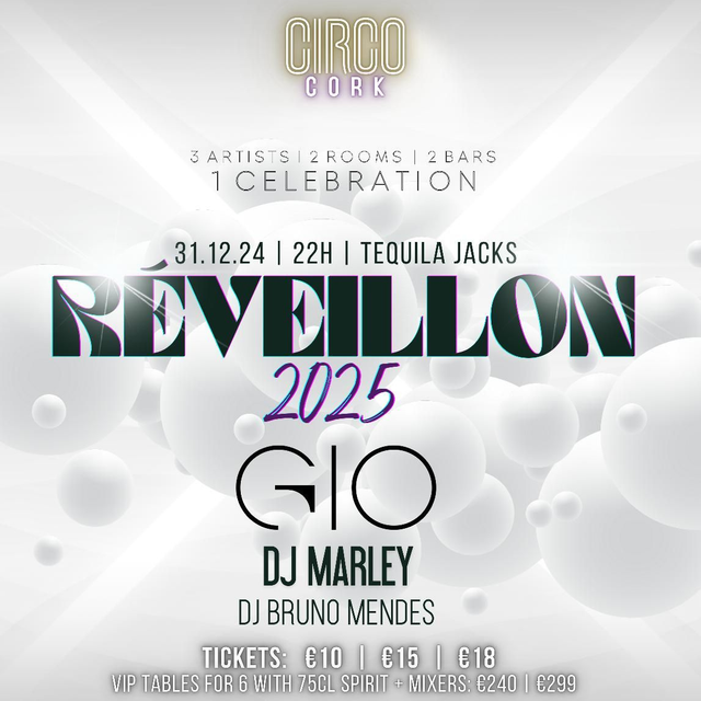 CIRCO CORK NYE 2025 31/12/24