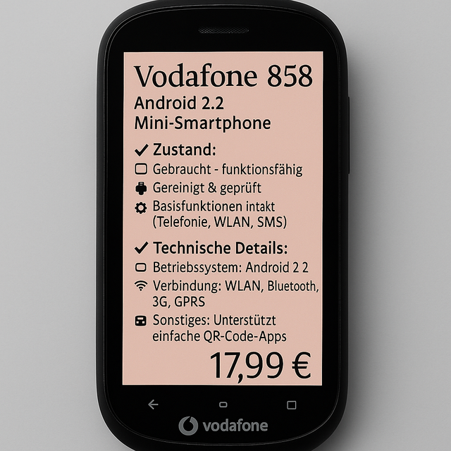 📱 Vodafone 858 – Android 2.2 Mini-Smartphone