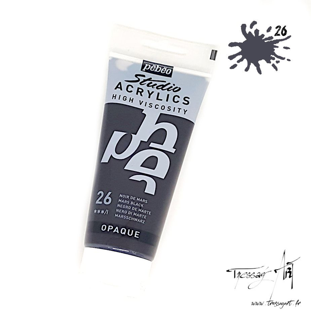 PEBEO - ACRYLIQUE 100ML - NOIR DE MARS - PB016026