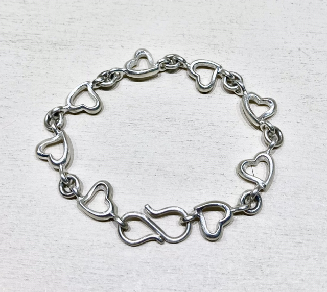 Many hearts silver bracelet