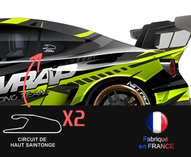 Stickers circuit SANTONGE autocollant 10CM