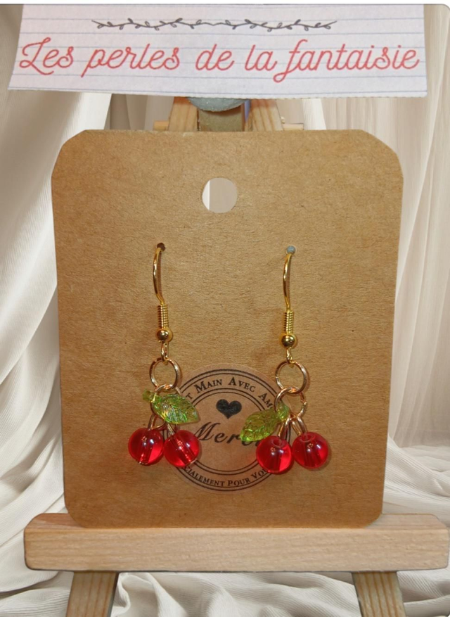 Boucles d'oreilles Cerise 