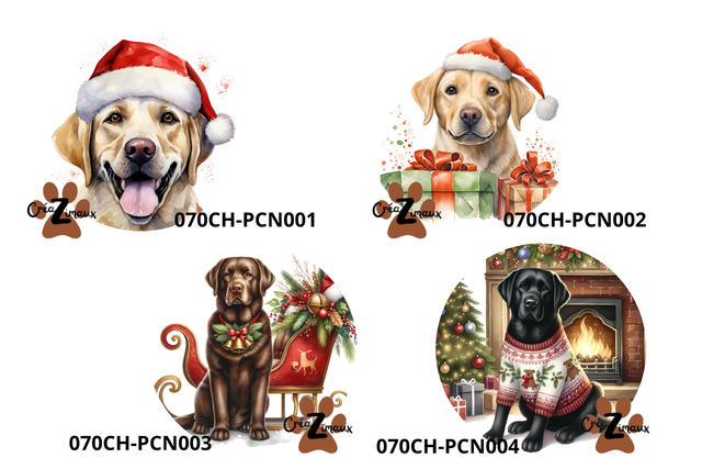 Porte clé Labrador modèle Noël