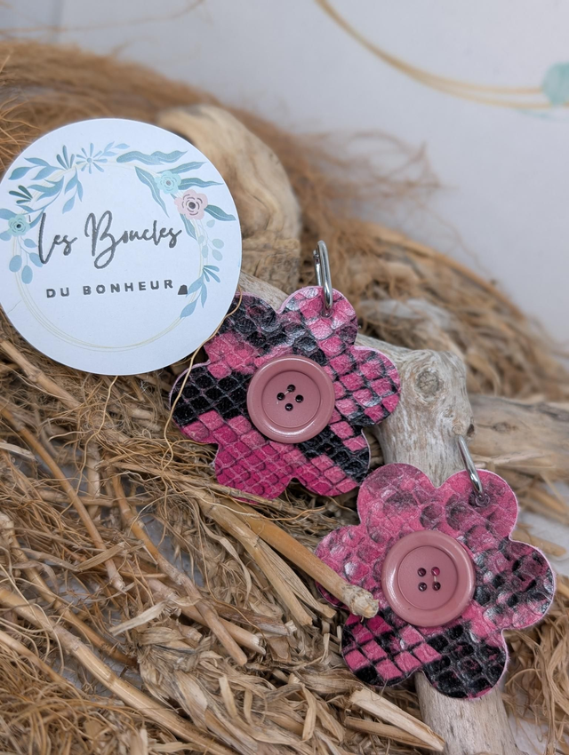 Boucles d&#039;oreilles Coquette rose co012