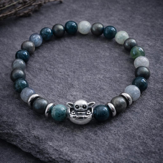 Bracelet Pandolith Homme Chance &amp; Protection et son petit Grogu 