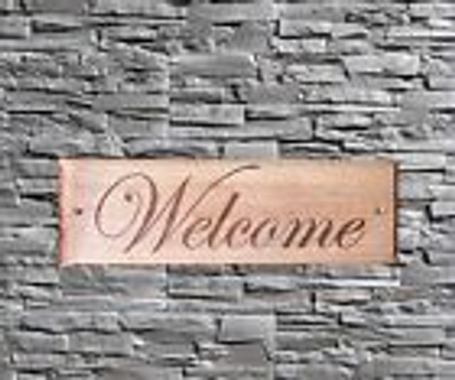 Wooden Sign - Welcome