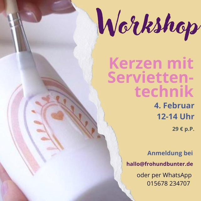 Workshop Kerzen Serviettentechnik
