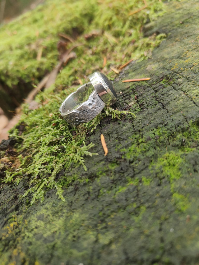 Bague "Aurore" Argent Massif et Labradorite Violette
