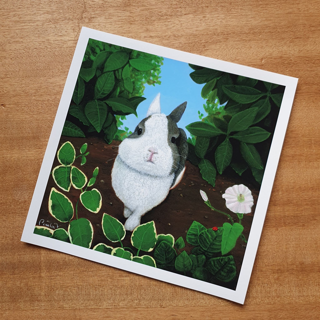 Impression &quot;Miky Dans Son Jardin&quot;