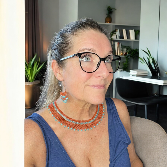 Parure Terre et Mer en perles de rocailles 