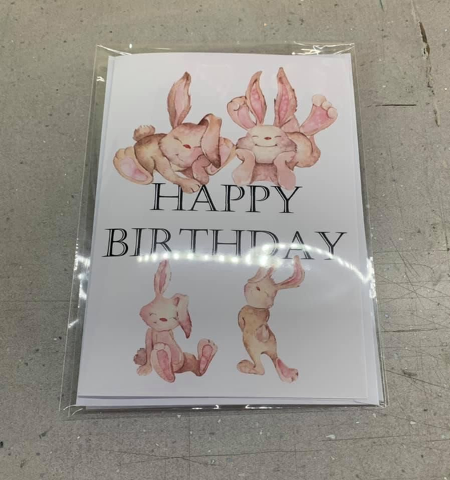 Happy birthday bunnies card