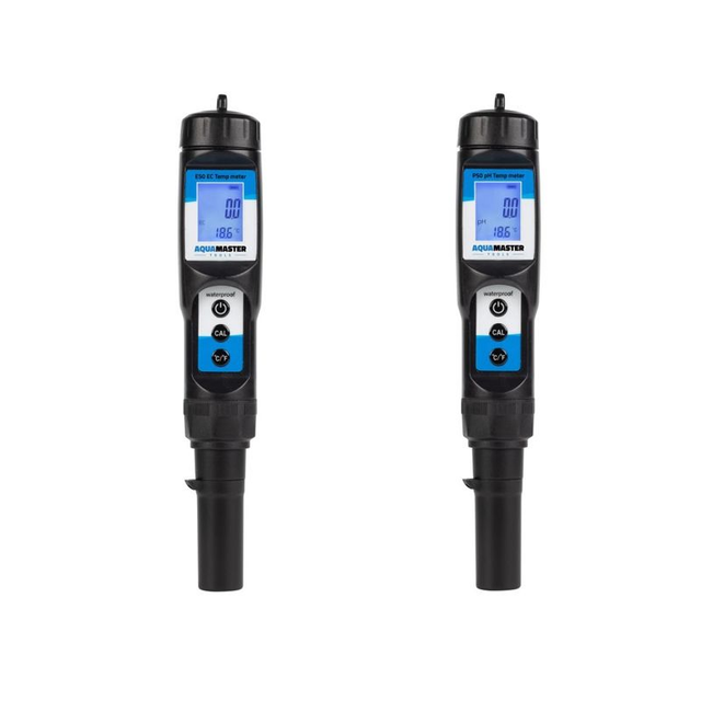 Aqua Master Tools Kit E50 PRO + P50 PRO – Misuratori pH, EC e Temperatura | Impermeabili IP67