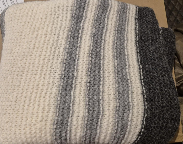 Chunky Striped Blanket (150cm x 160cm)