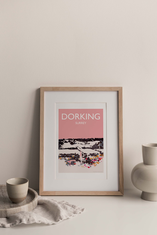 Dorking Surrey pink (unframed) 