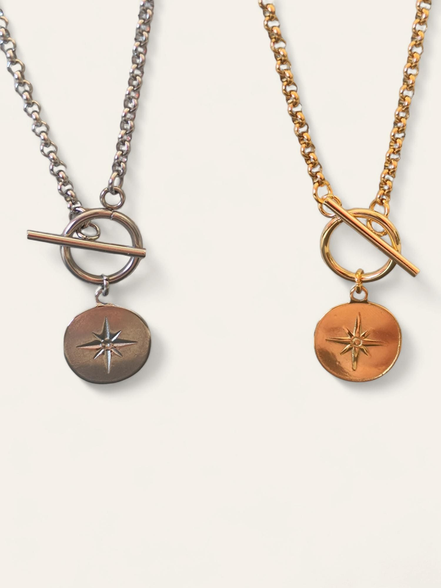 Collier Acier Étoile du Sud 