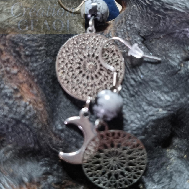 Obsidienne moucheté (neige)