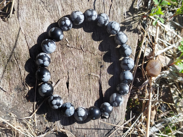 Bracelet Homme Obsidienne mouchetée 