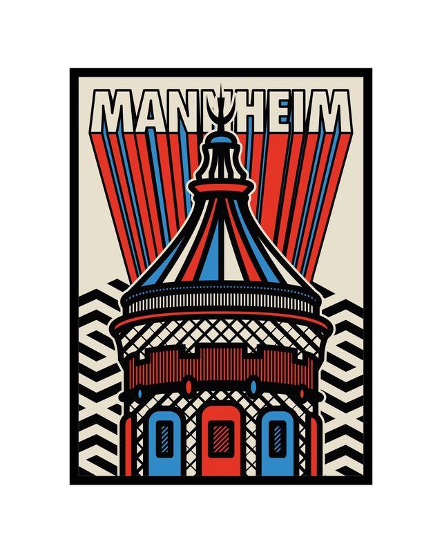 Mannheimer Wasserturm VII - 031225 - Hony | Kunstdruck