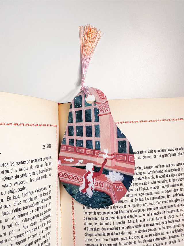 Marque page à pompom - mermaid