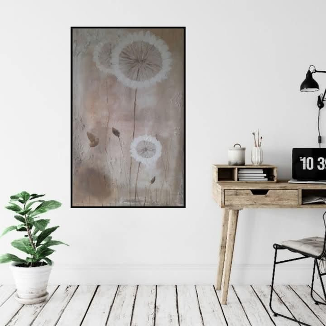 Dandelion on texture