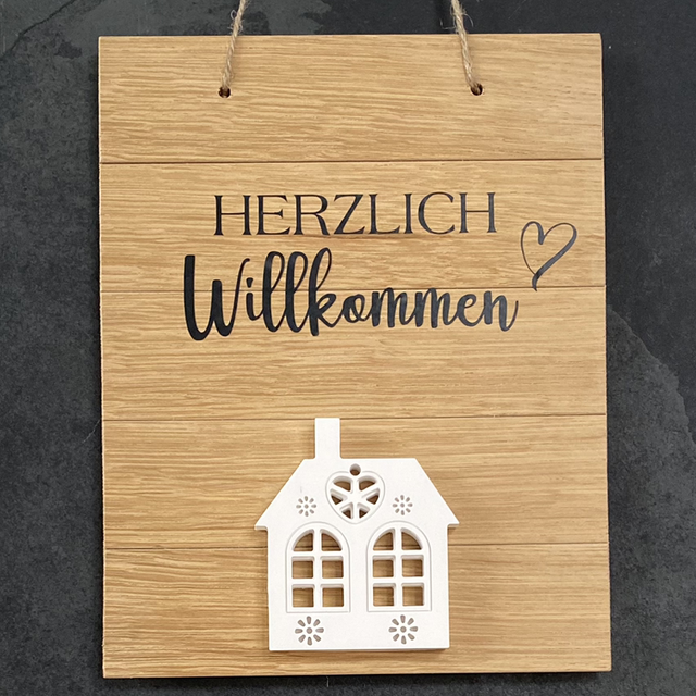 Türschild „Herzlich Willkommen“ 