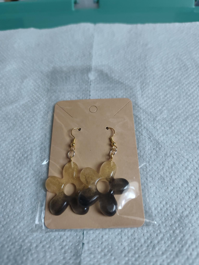 Boucles d'oreilles (Jaune noir)