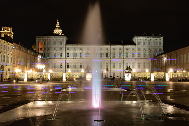 Torino piazza Castello by night