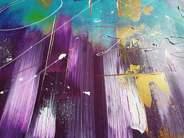 Art contemporain tableau peinture acrylique sur toile œuvre originale 80 x 80