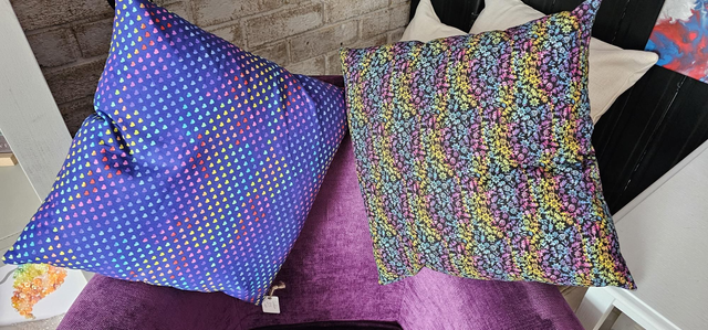 Multicoloured Flower Cushion 