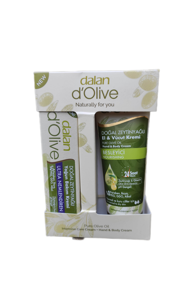 DALAN d'Olive ZESTAW 95 Krem do Ciała 75ml + Krem do Intensywnej Pielęgnacji 20ml