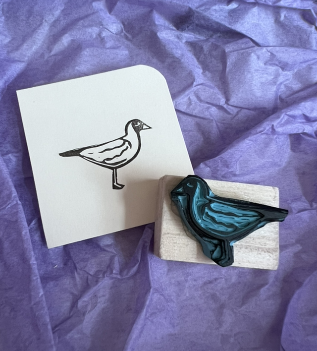 Tampon mouette - stamp-tober 2024 