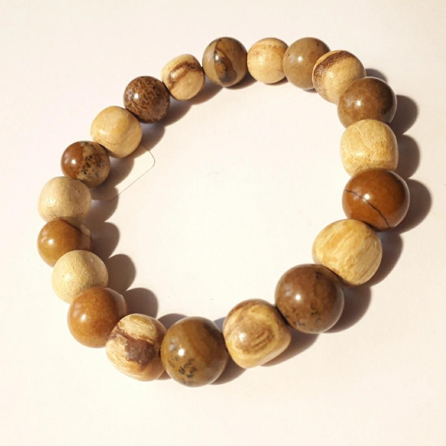 Landscape Jasper &amp; Palo Santo Bracelet