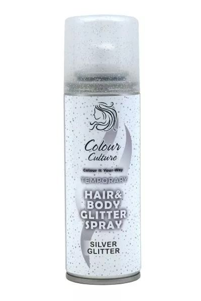 Colour Culture: Hair & Body Glitter Spray - Silver 125ml