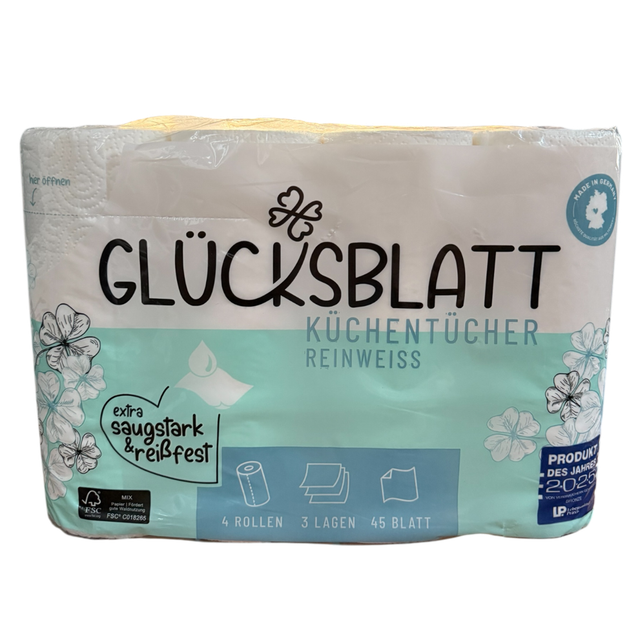 Glücksblatt Küchentücher 4 Rollen