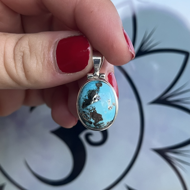 Pendentif en argent et Turquoise d’Iran