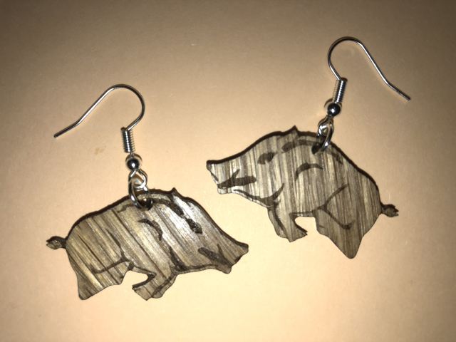 Boucles d&#039;oreilles Sanglier Ardennais 