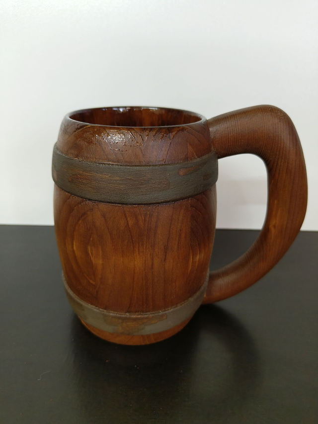 Holz - Fass - Humpen 1 Liter