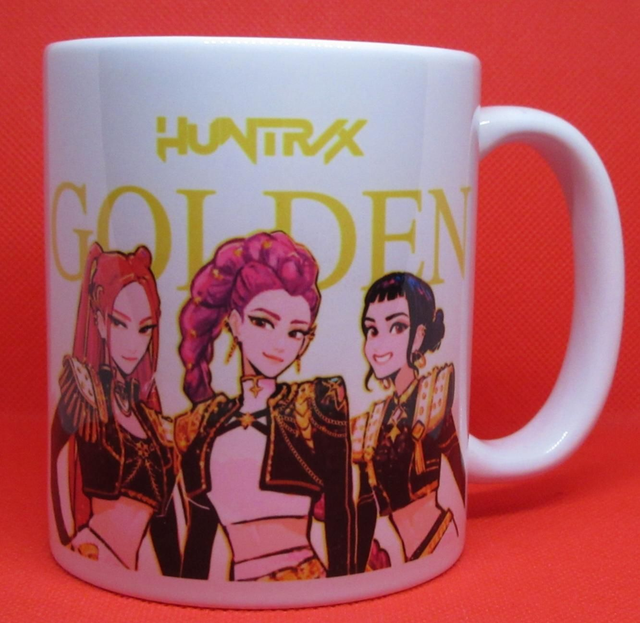 Custom Unofficial Printed K-Pop Demon Hunters Huntrix Golden Boxed 11oz Mug.