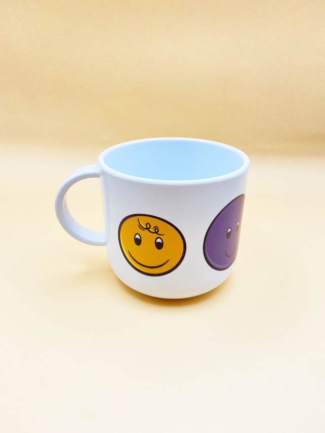 Happy faces mini mug  - Colourful faces - Lightweight mini mug  