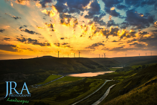 Naden Reservoirs at sunset