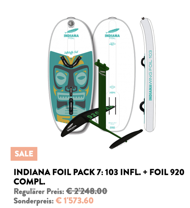 Indiana Combo, Inflatable Board 103l and 920 HA Foil