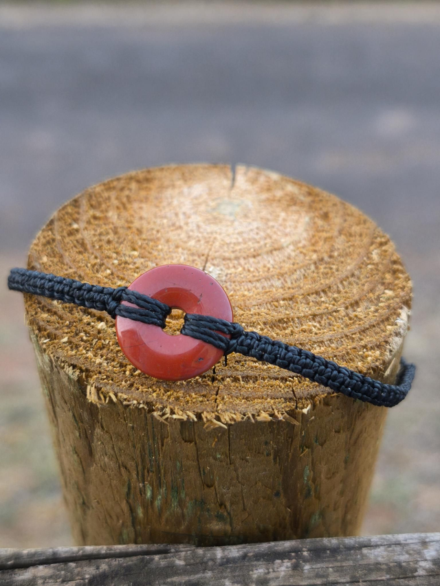 Bracelet jaspe rouge du Brésil