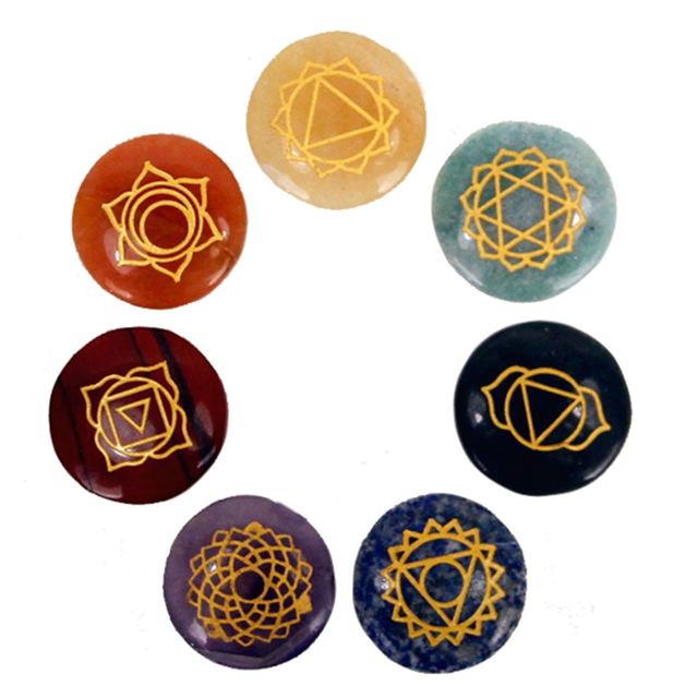 Small Stones Chakra Set (Round Shape)