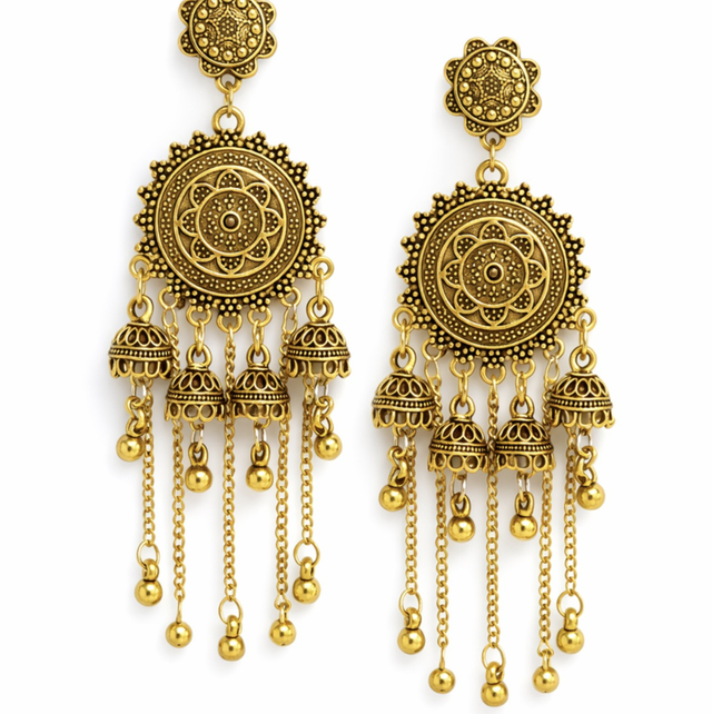 Pendientes dorado azahar 