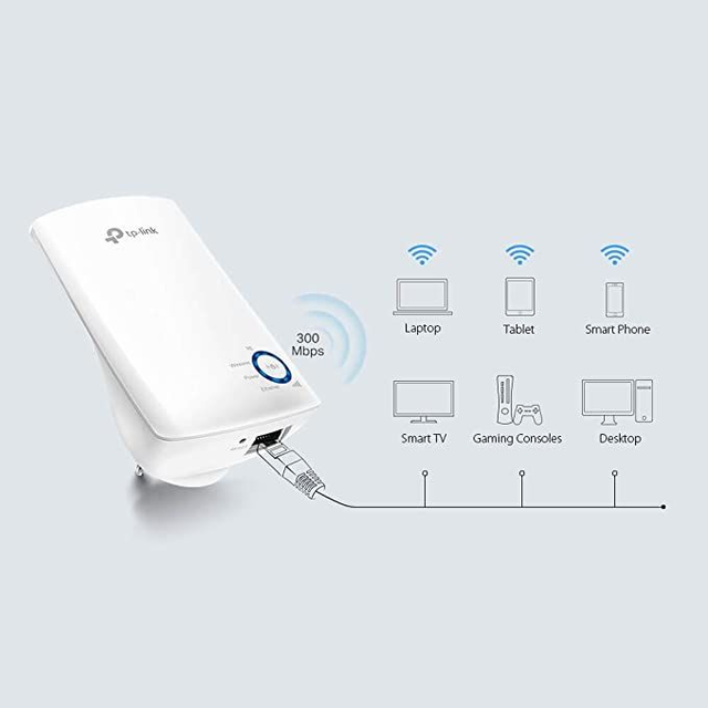 Répéteur WiFi TP-Link (TL-WA850RE), Amplificateur WiFi N300, couvre jusqu'à 90 ㎡
