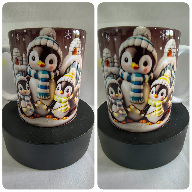 Noël mug famille pingouin