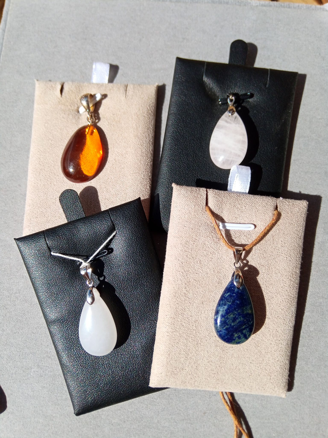 Pendentif Spécimen Argent Cristaux véritables