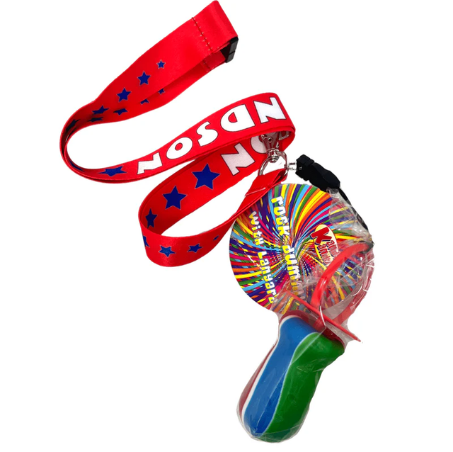 Grandson rock dummy with lanyard