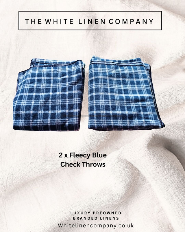 2 Fleecy Blue Throws