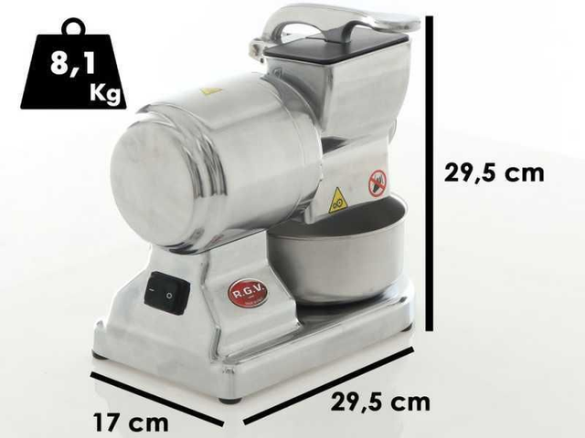 RGV Robusta Silver - Electric Table-top Aluminium Grater - 450W